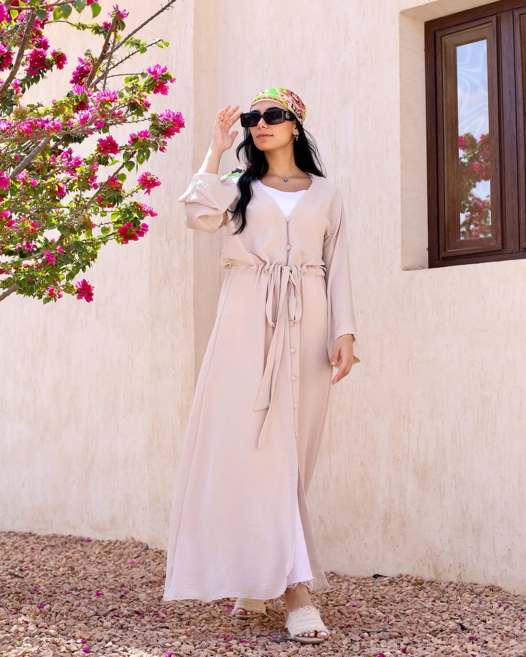 Desert Calm Shirt Dress – Beige