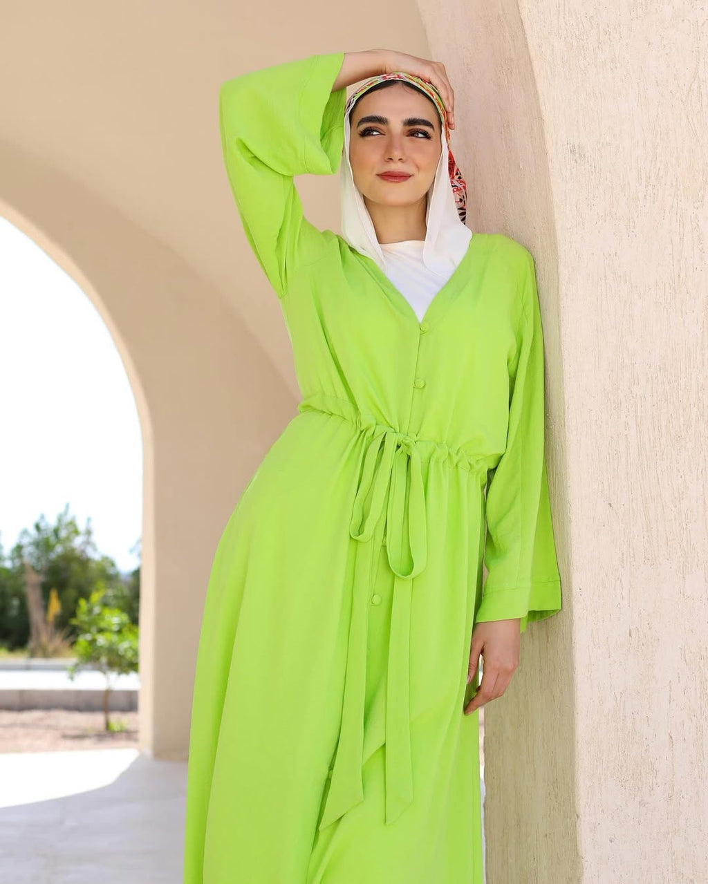Lime Breeze Shirt Dress