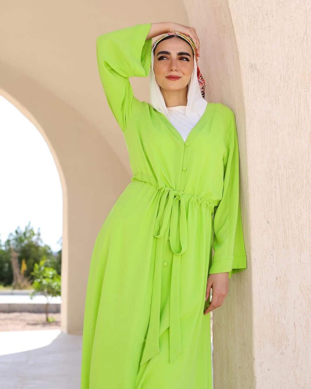 Lime Breeze Shirt Dress