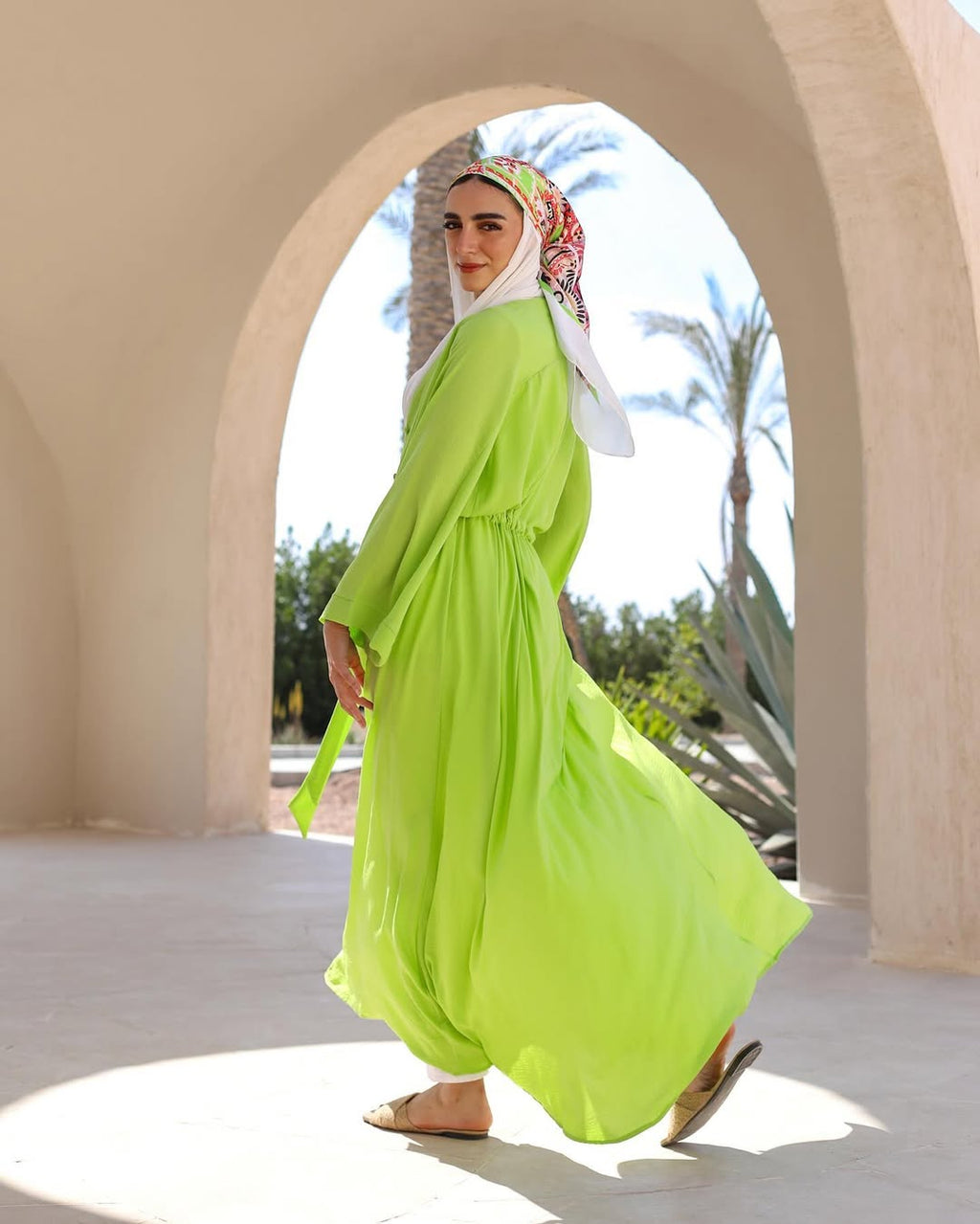 Lime Breeze Shirt Dress