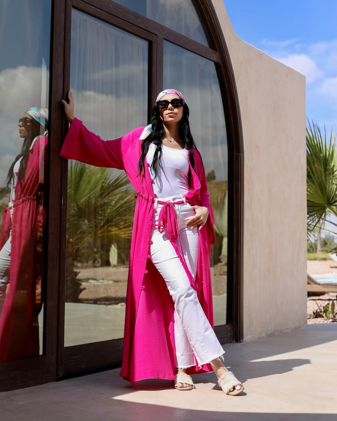 Bold Fuchsia Shirt Dress