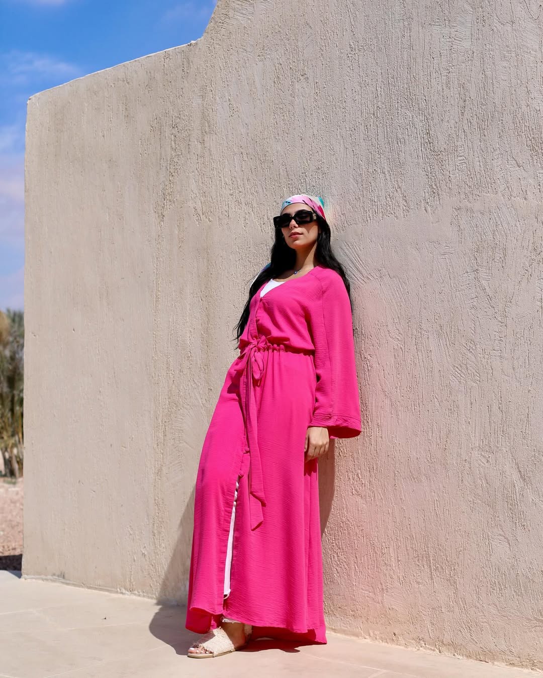 Bold Fuchsia Shirt Dress