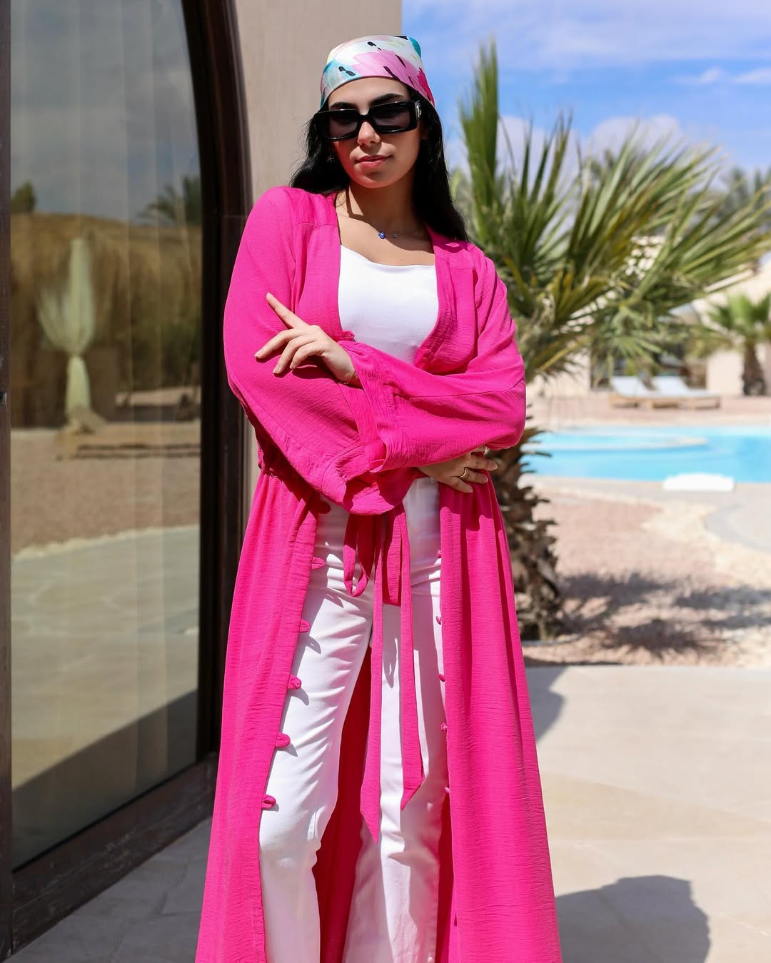 Bold Fuchsia Shirt Dress