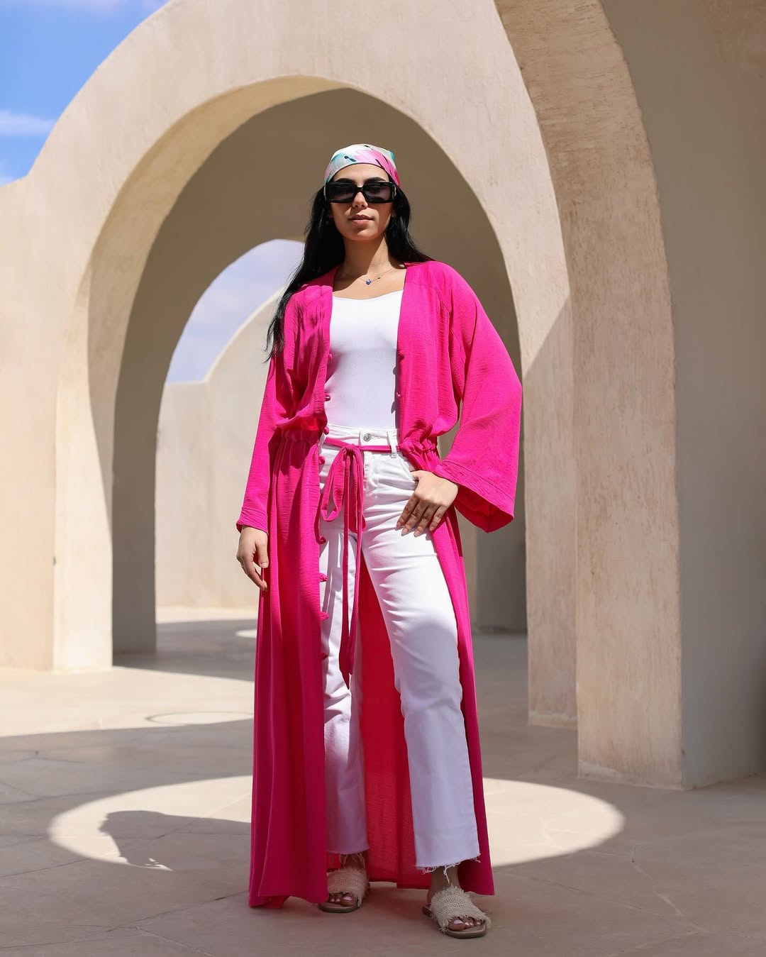 Bold Fuchsia Shirt Dress