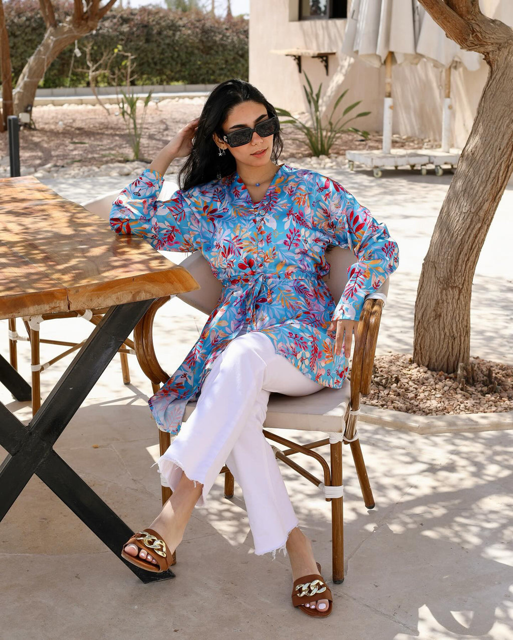 Oasis Bloom Tunic Shirt