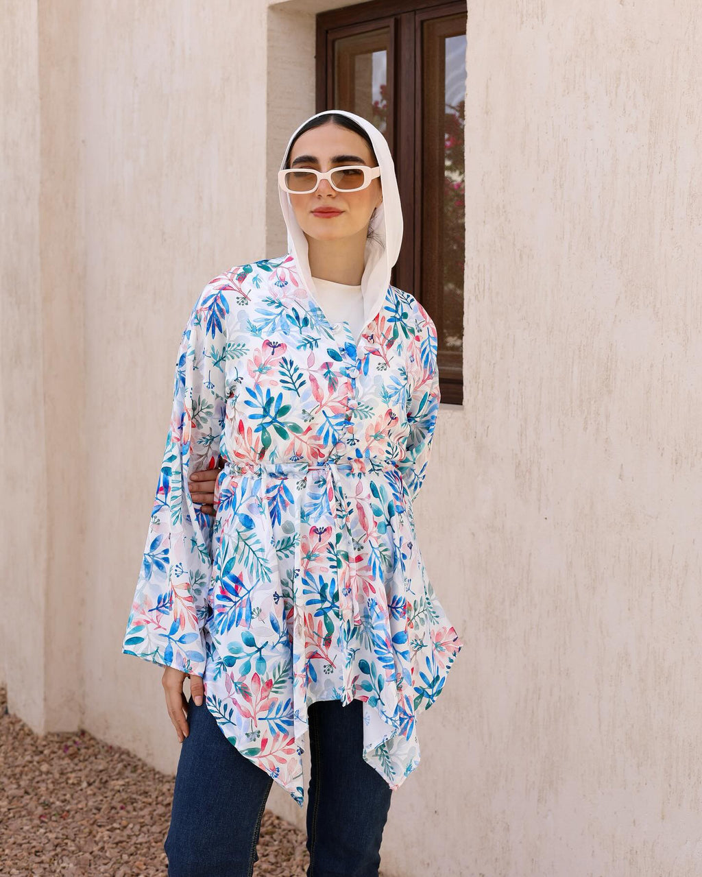 Blue Mirage Flowy Floral Top