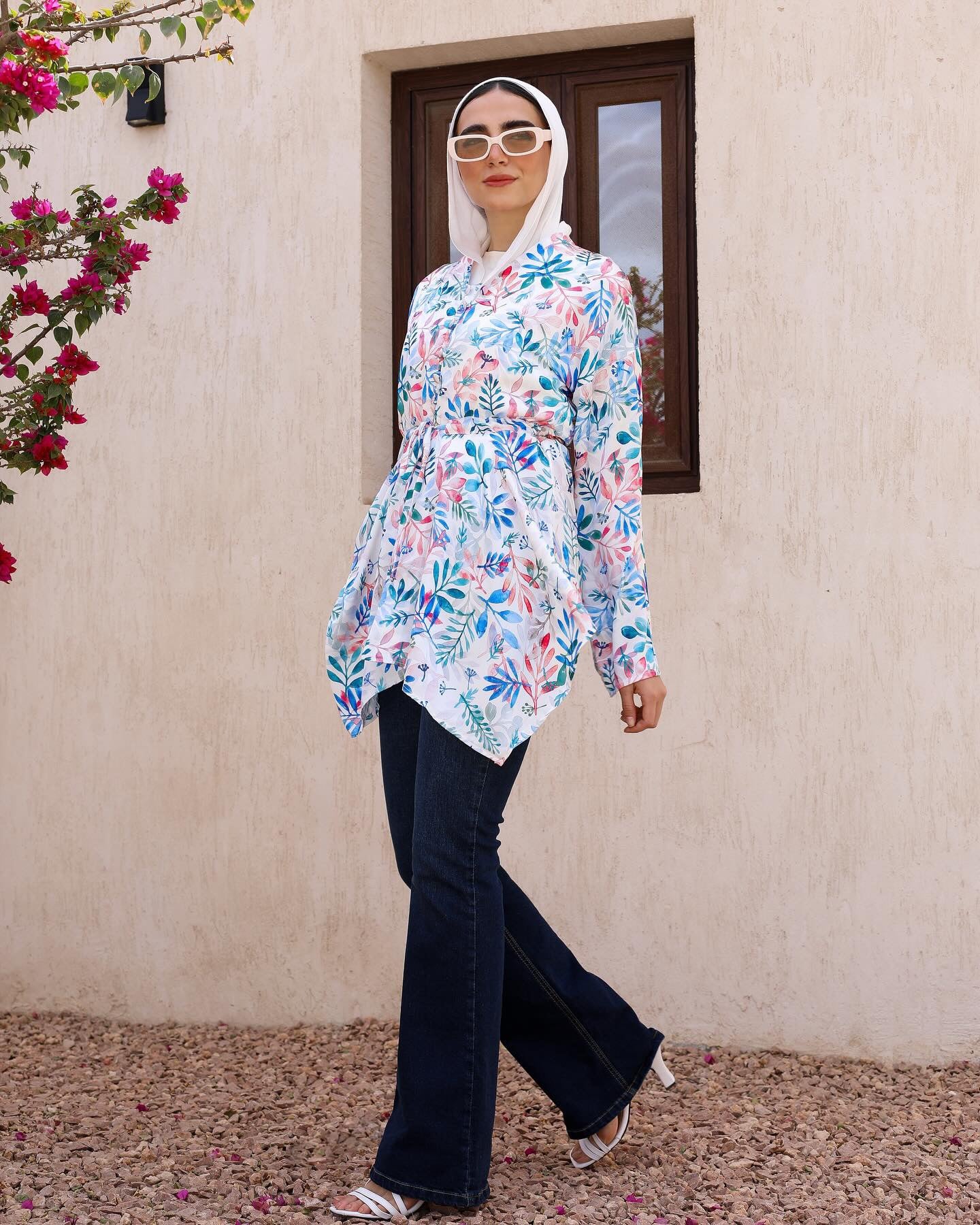 Blue Mirage Flowy Floral Top