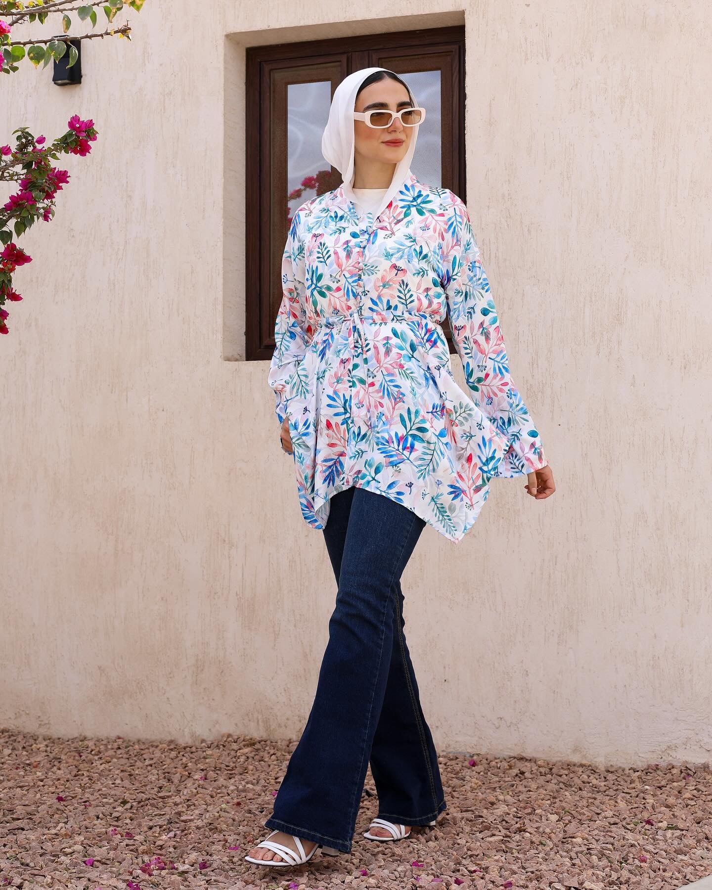 Blue Mirage Flowy Floral Top