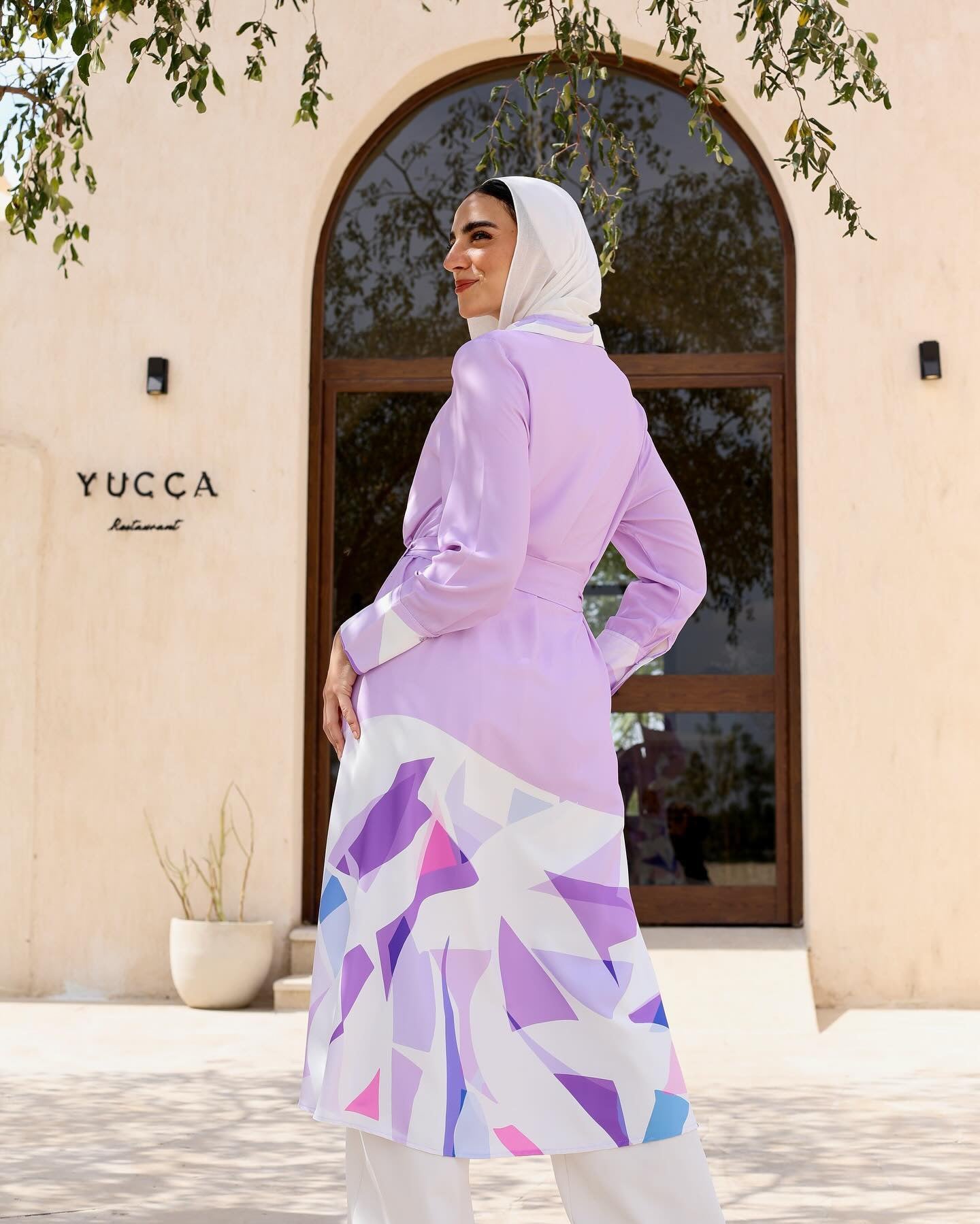 Blue Mirage Floral Handkerchief Blouse