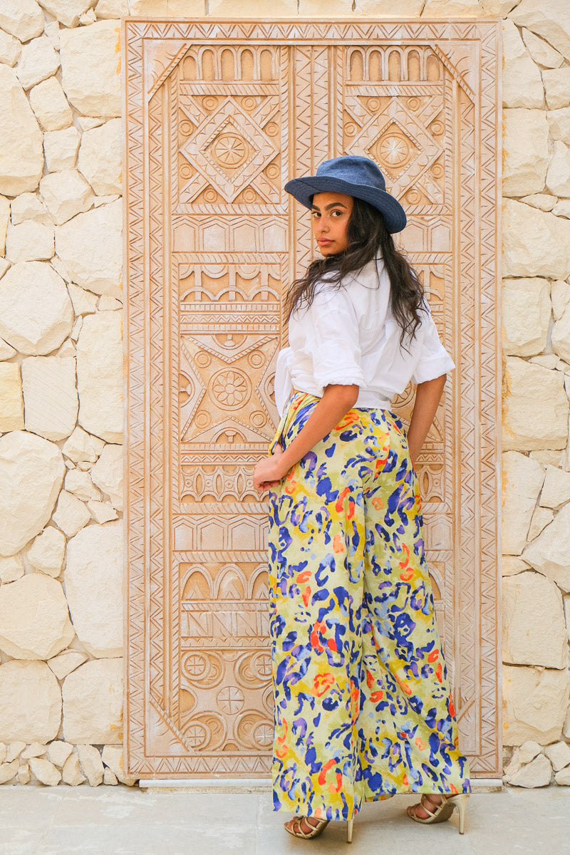 Savanna Splash Wide-Leg Pants