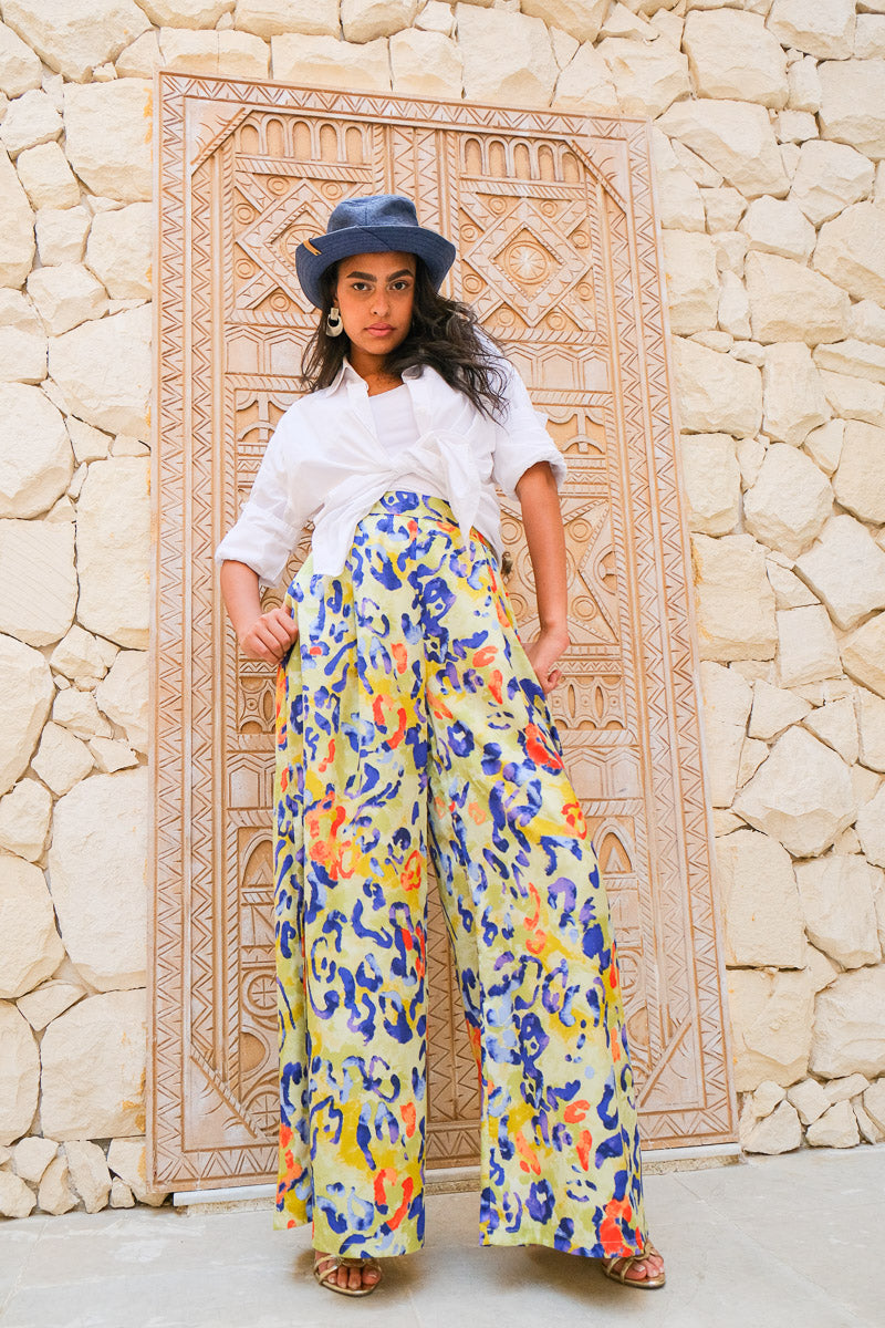 Savanna Splash Wide-Leg Pants