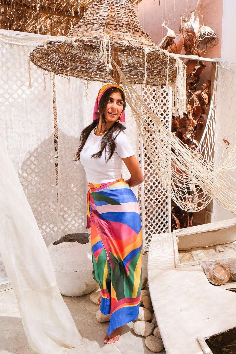 Coastal Rhythm Wrap Skirt