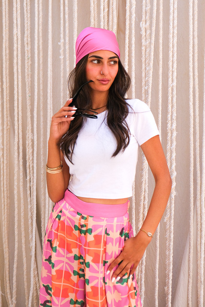 Pink Mirage Wide-Leg Pants