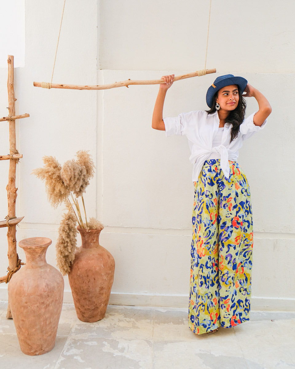 Savanna Splash Wide-Leg Pants