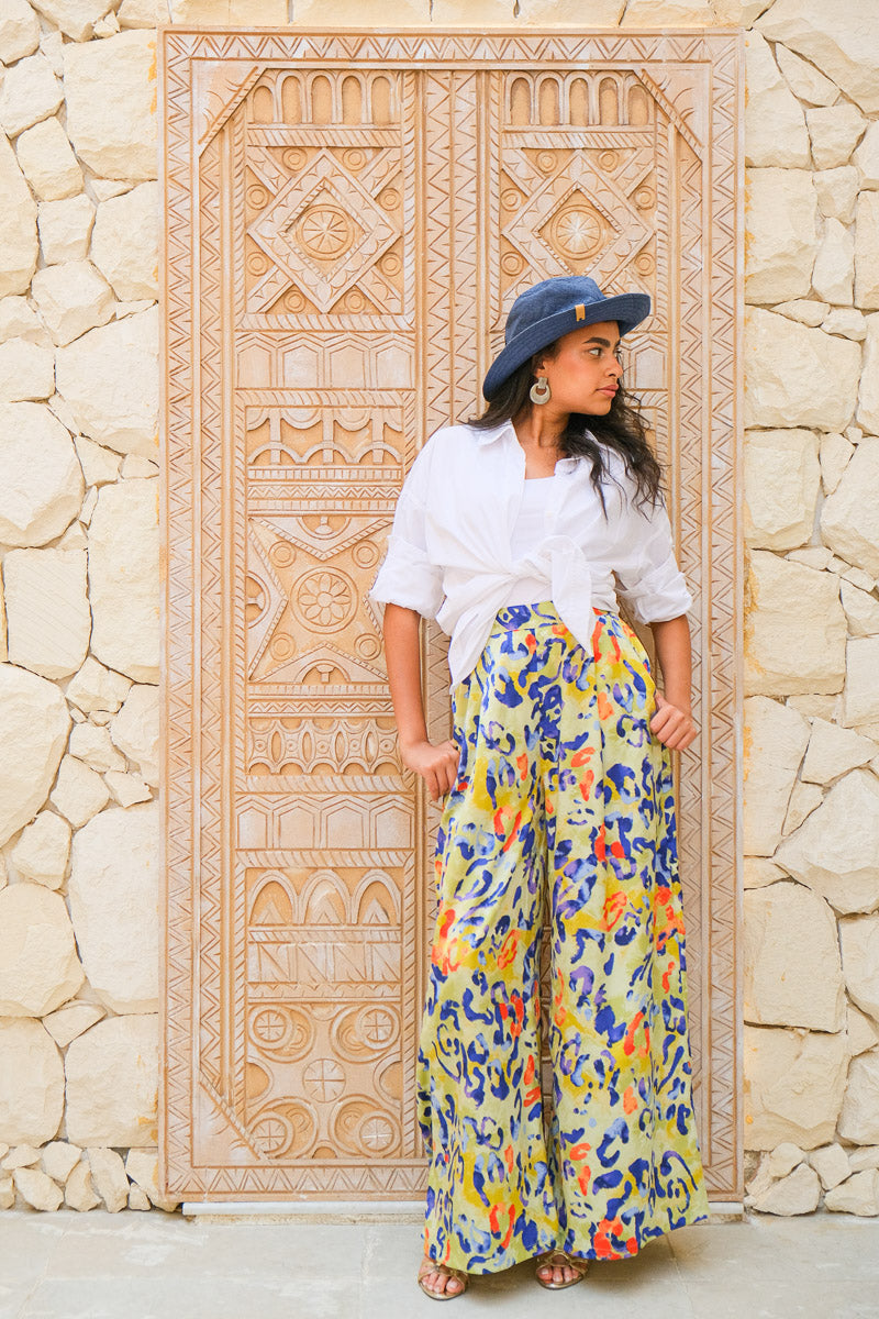 Savanna Splash Wide-Leg Pants