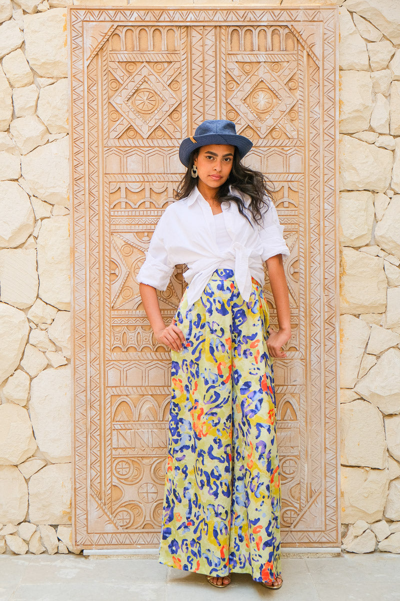 Savanna Splash Wide-Leg Pants
