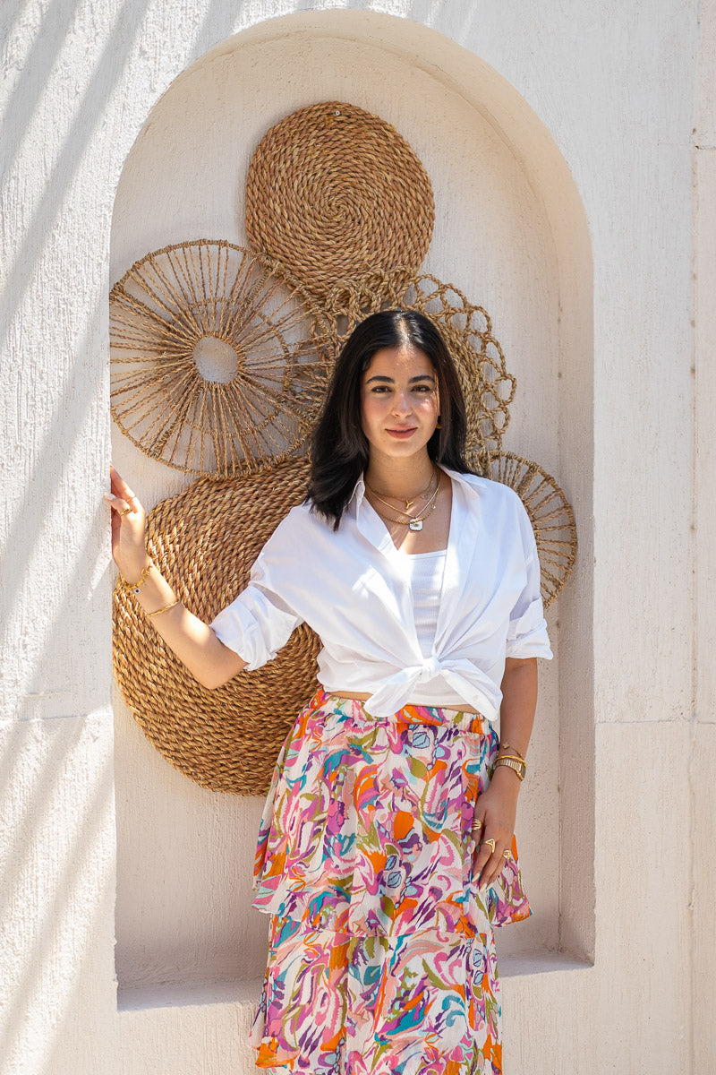 Sun Dancer Tiered Maxi Skirt
