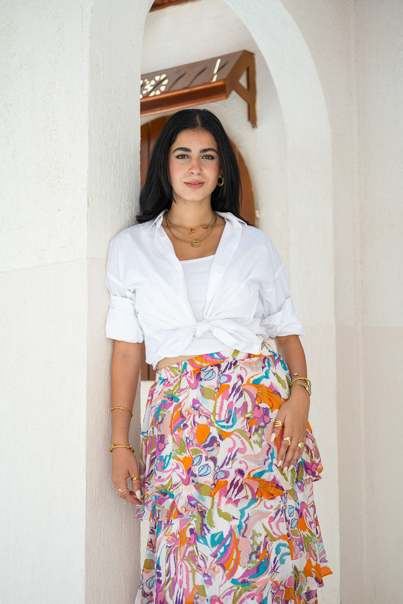 Sun Dancer Tiered Maxi Skirt