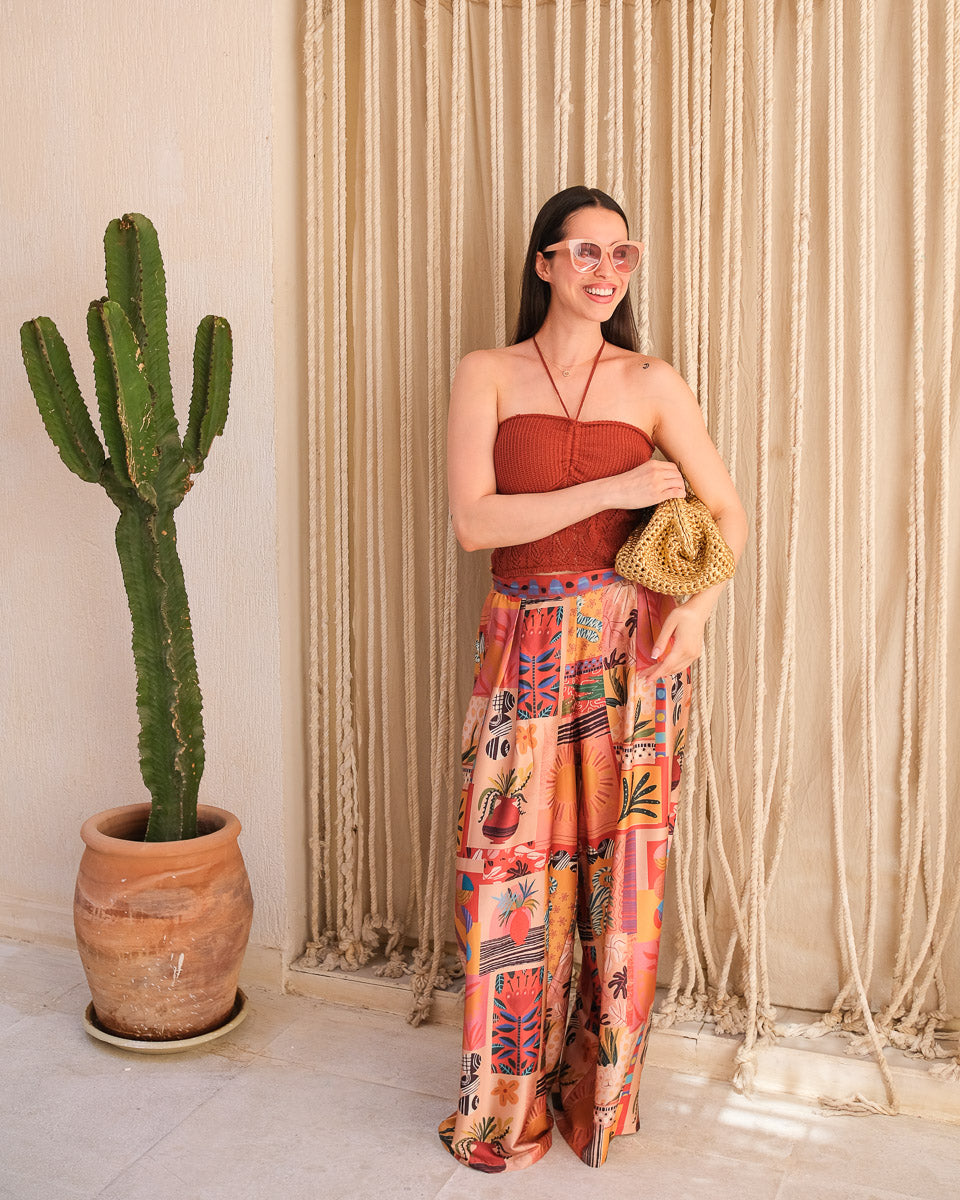 Terracotta Dreams Palazzo Pants