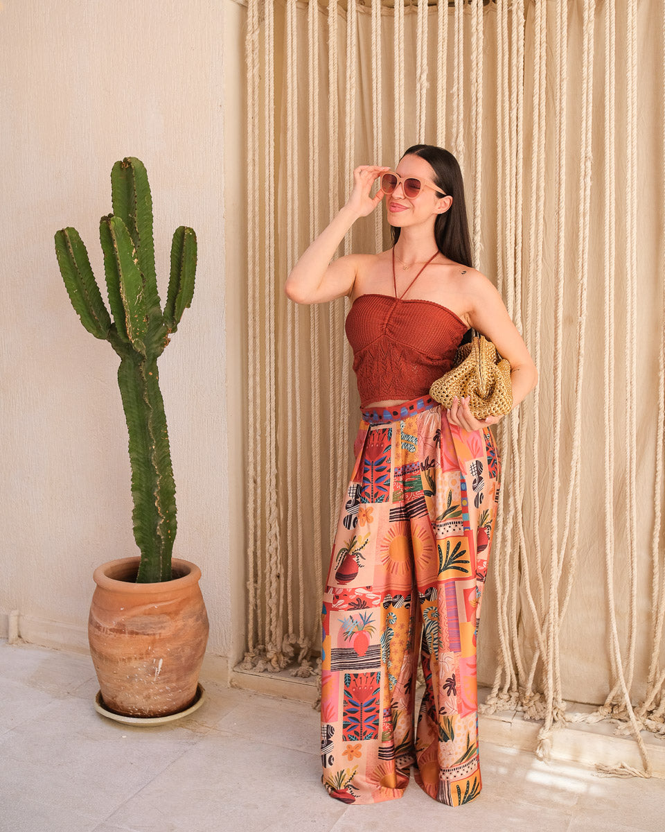 Terracotta Dreams Palazzo Pants