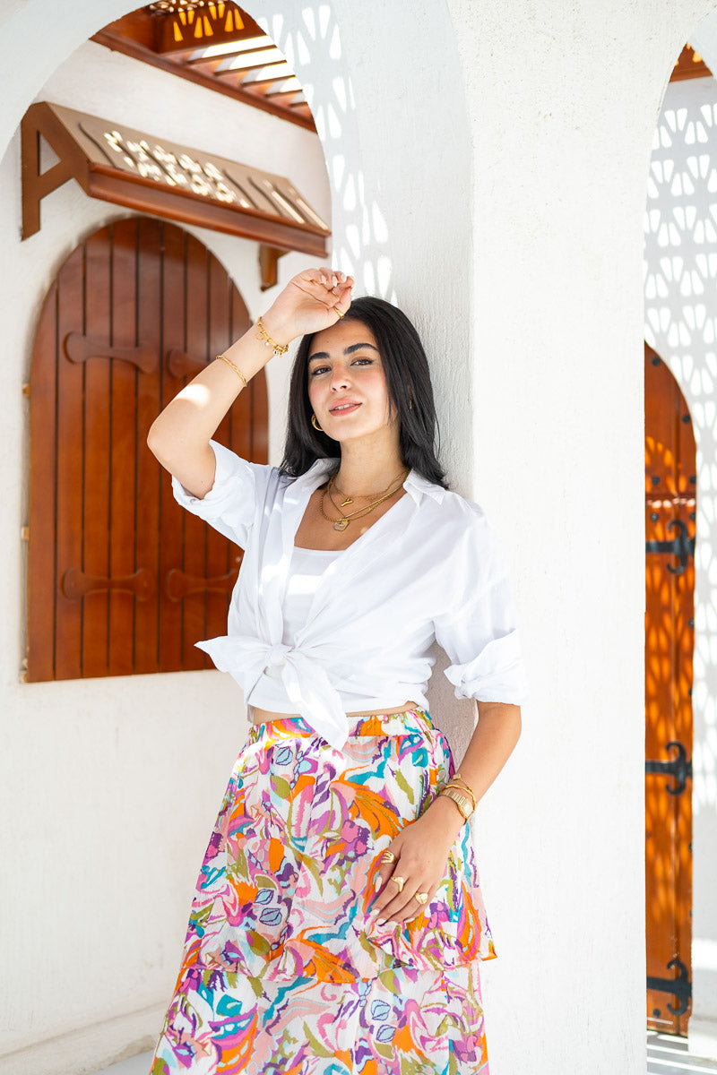 Sun Dancer Tiered Maxi Skirt