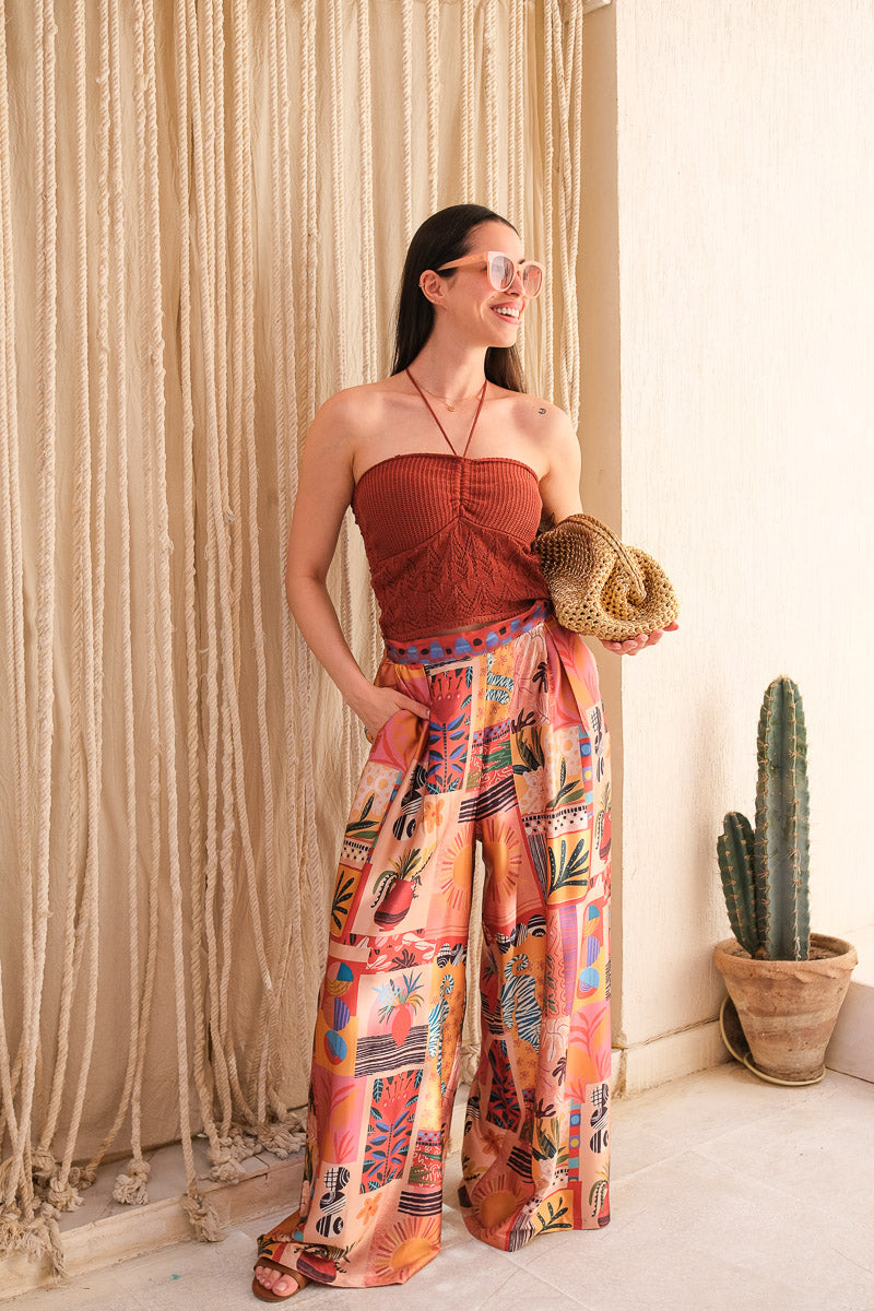 Terracotta Dreams Palazzo Pants