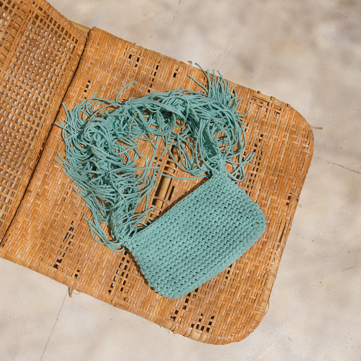 Tulum Breeze Woven Clutch Bag