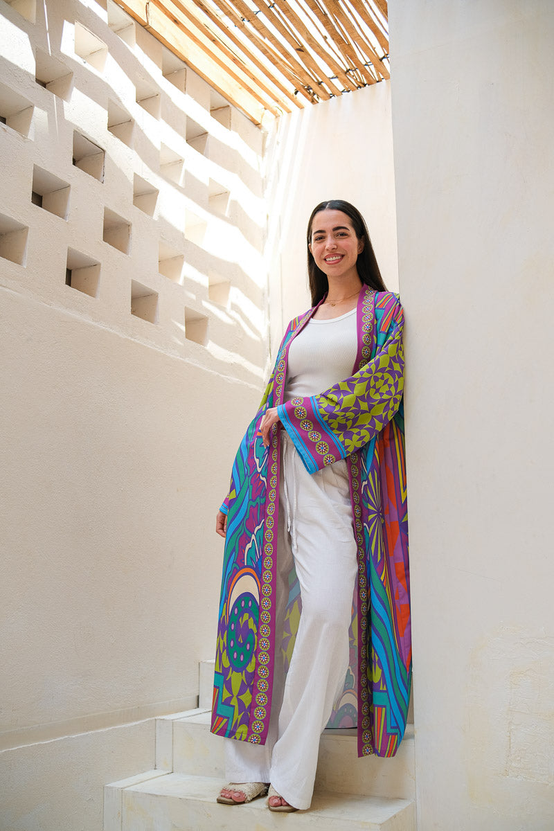 Retro Bloom Kimono