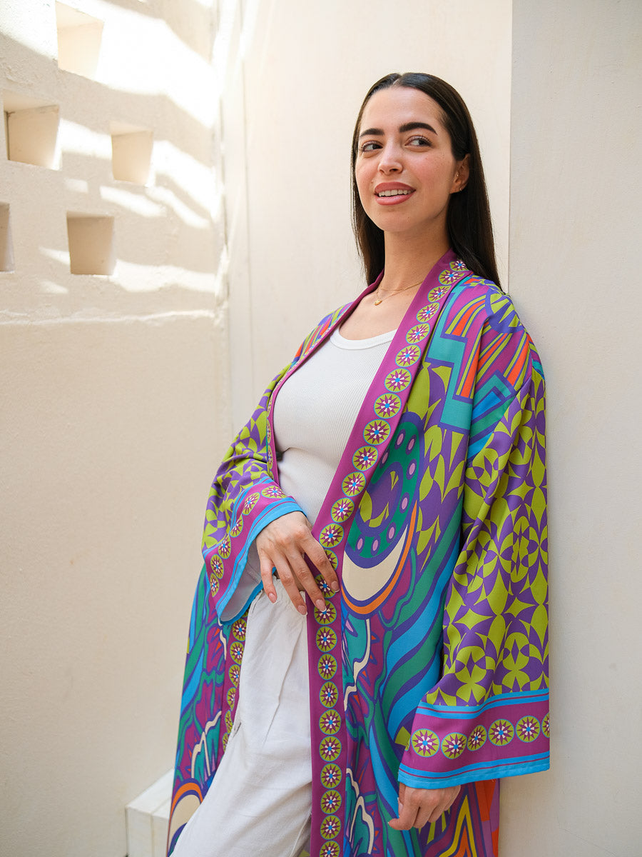 Retro Bloom Kimono