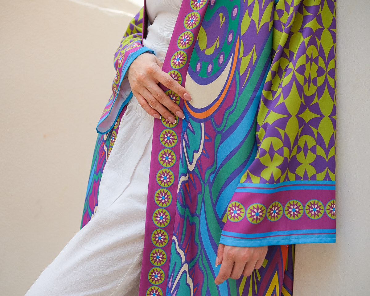 Retro Bloom Kimono