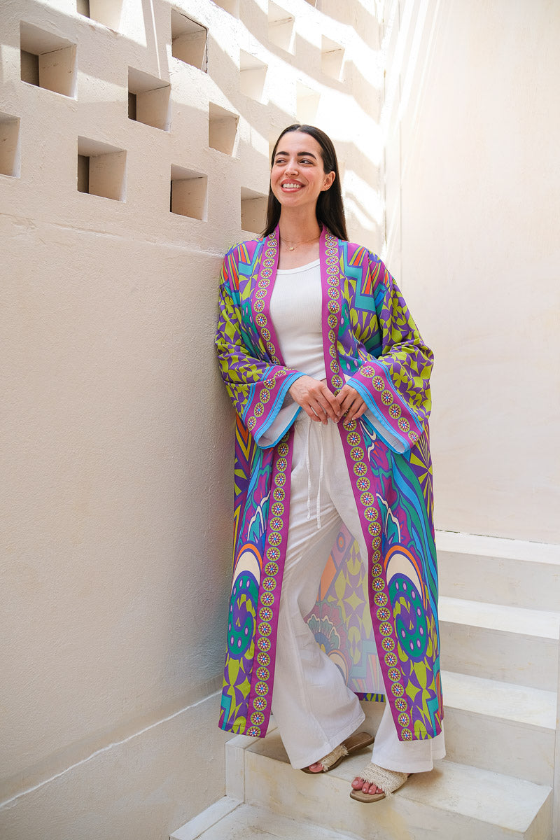 Retro Bloom Kimono