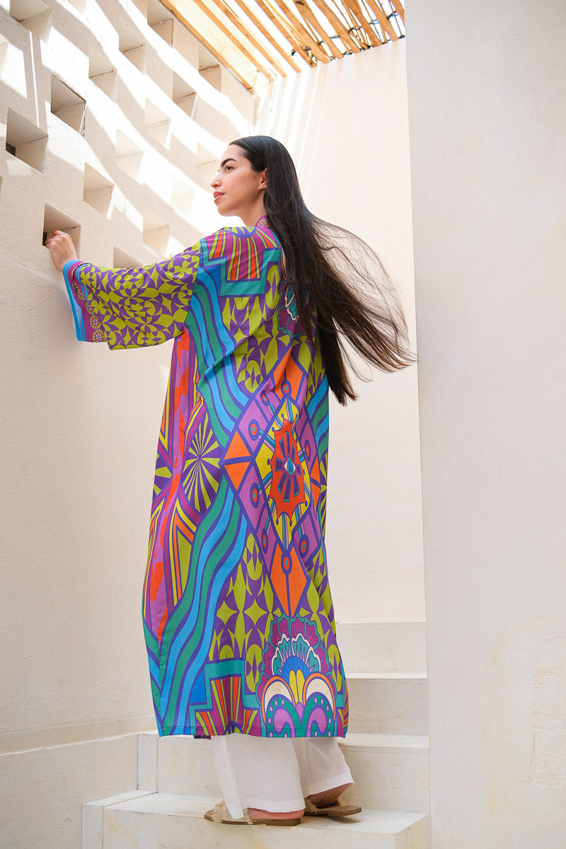 Retro Bloom Kimono