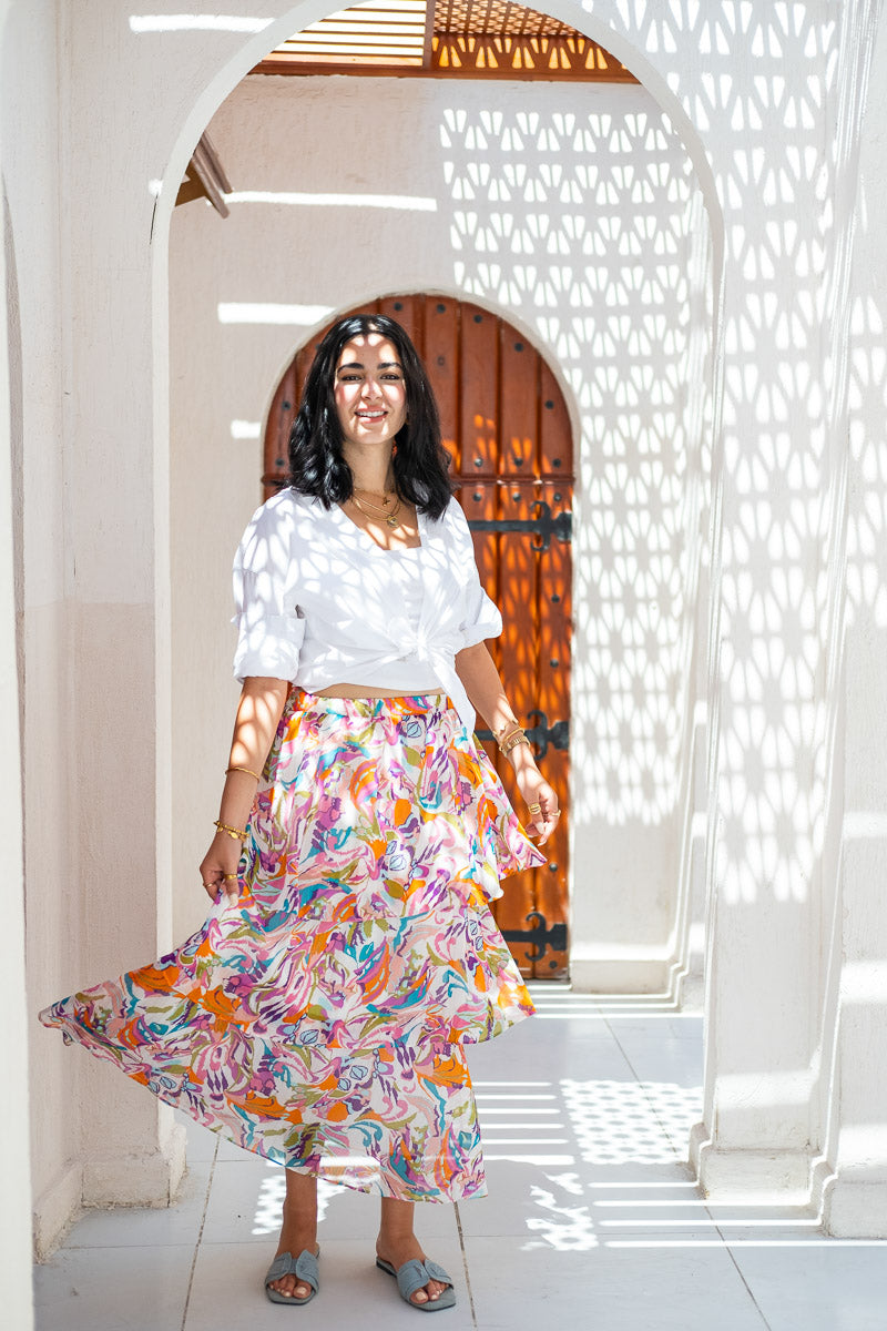 Sun Dancer Tiered Maxi Skirt