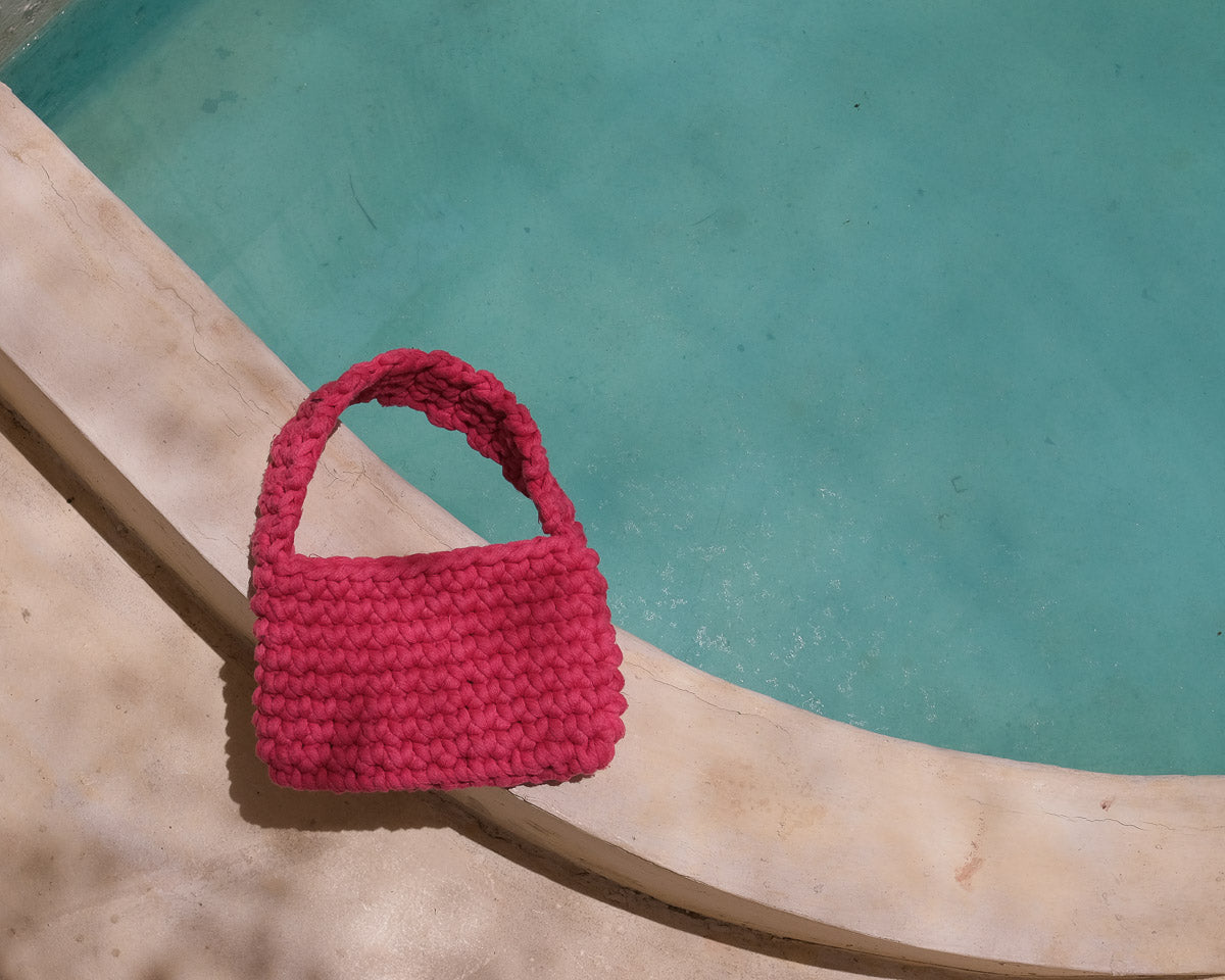 Rosé Pop Woven Handbag