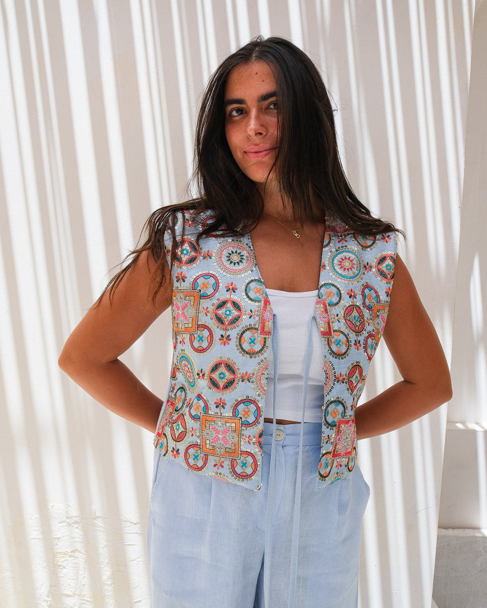 Souk Mosaic Embroidered Vest