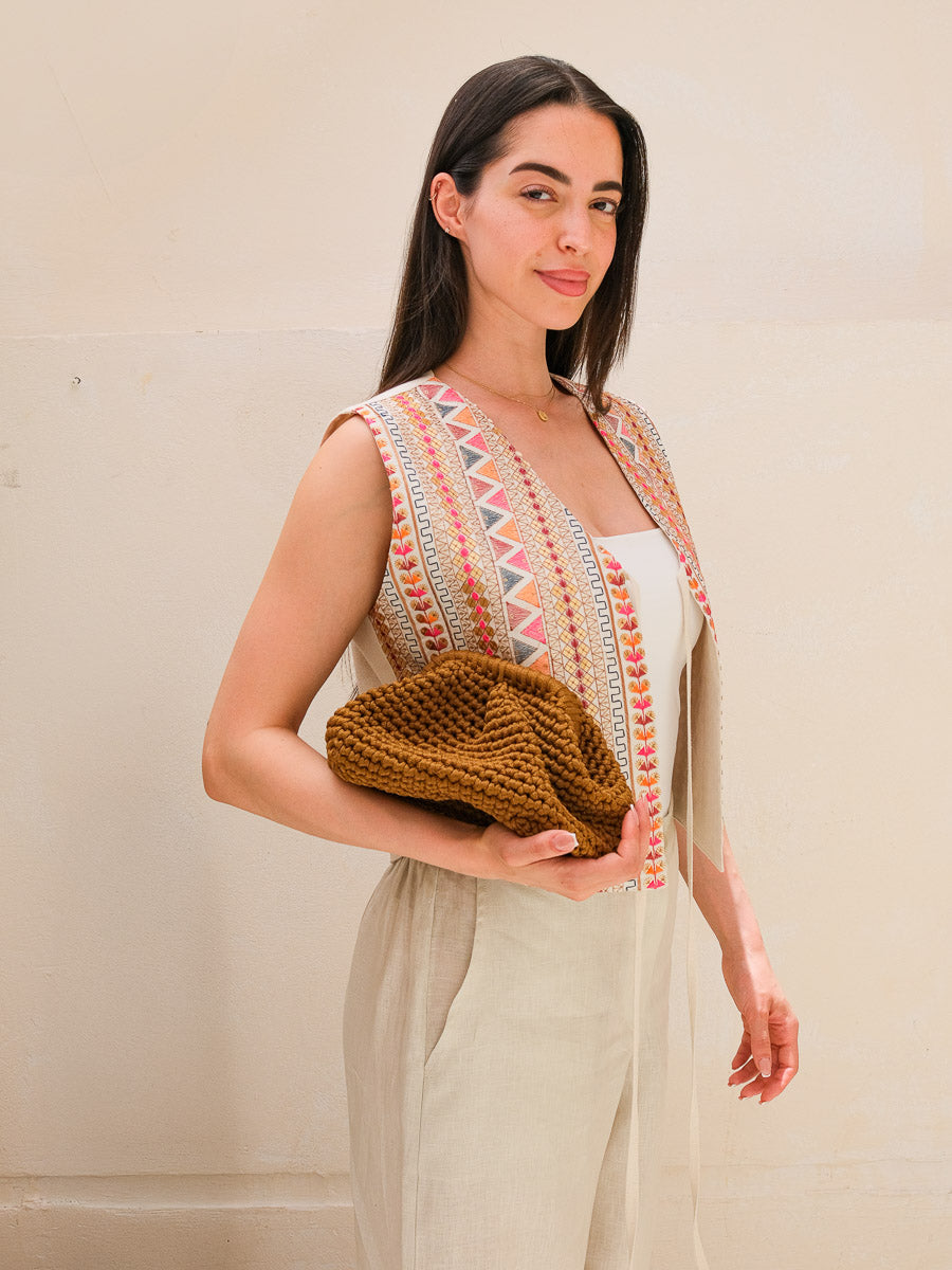 Nomad Thread Set (Linen pants + embroidered vest)