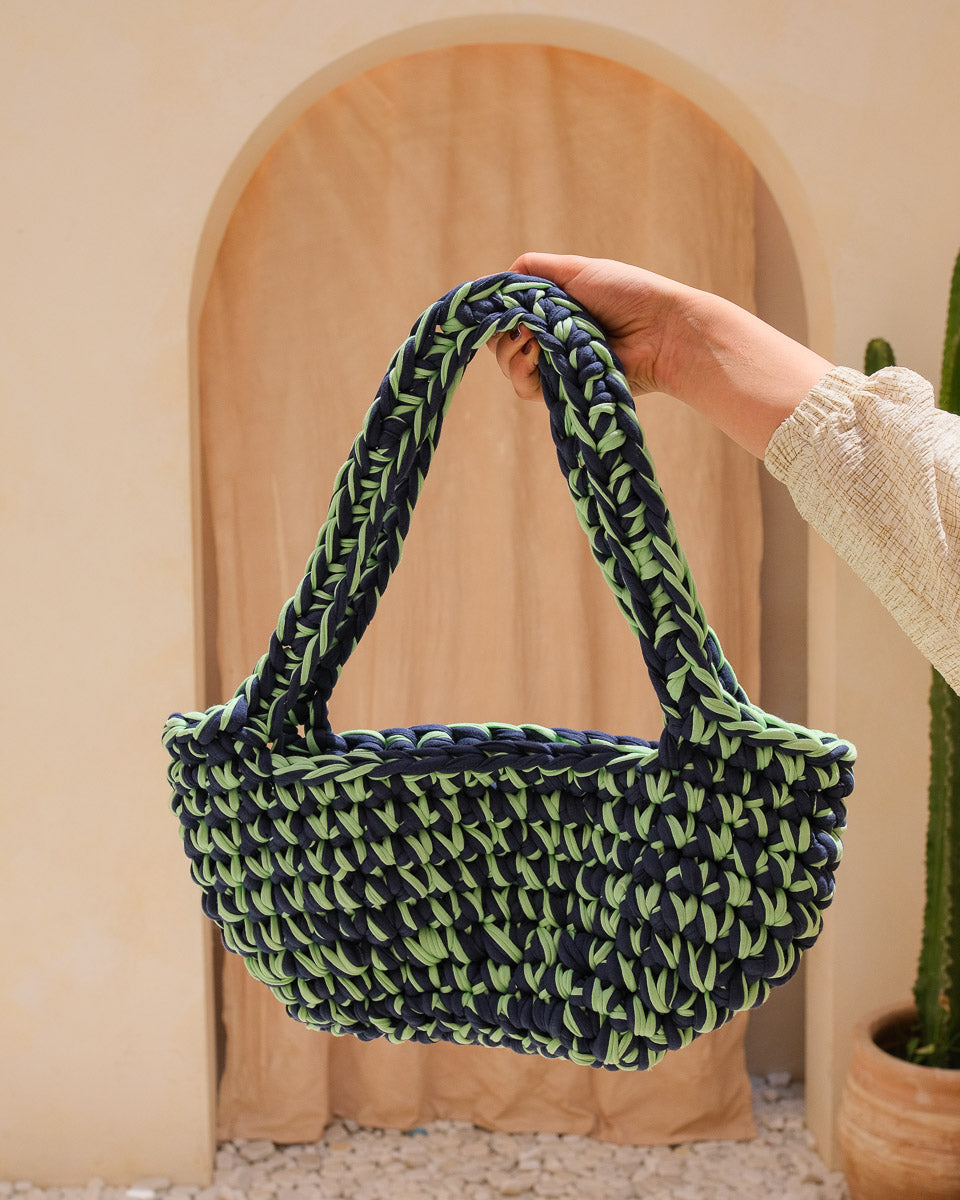 Midnight Breeze Woven Tote